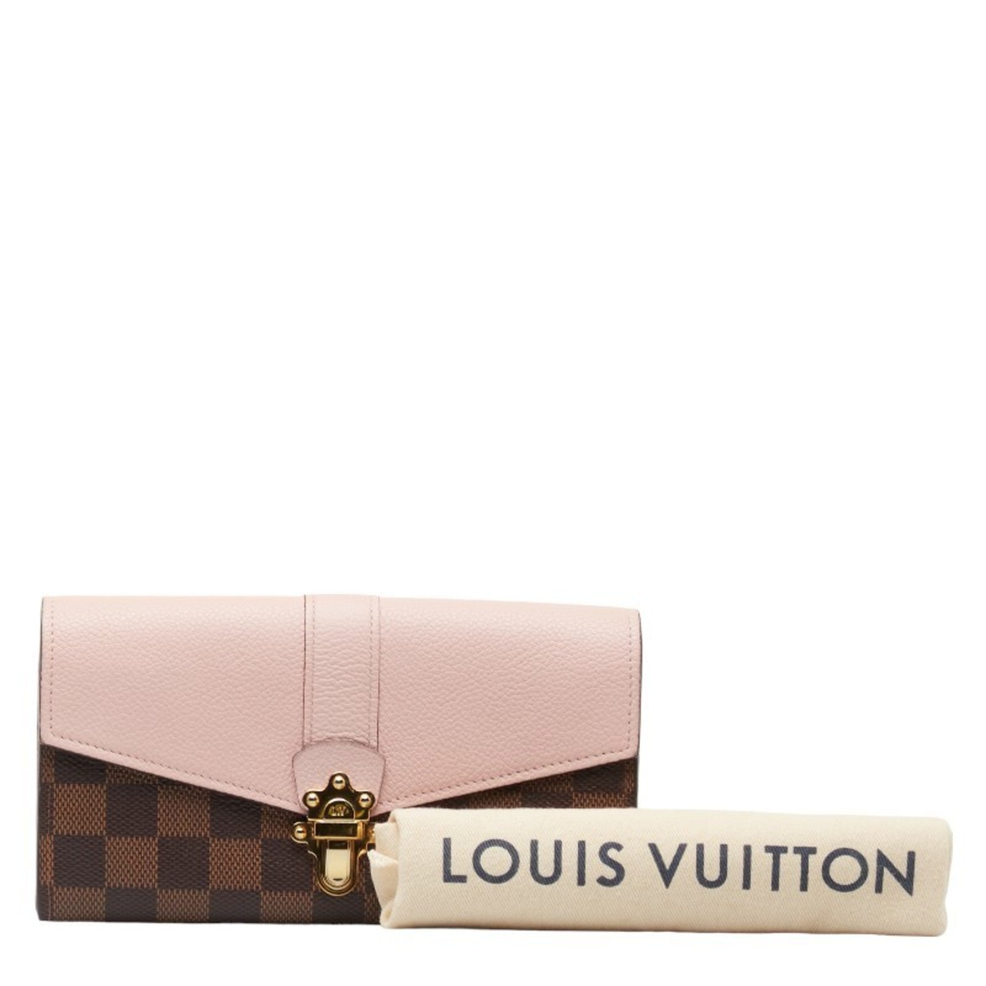 Louis Vuitton Damier Brown Damier Canvas Magnolia Pink Pvc Coin Purse/Coin Case (Pre-Owned)