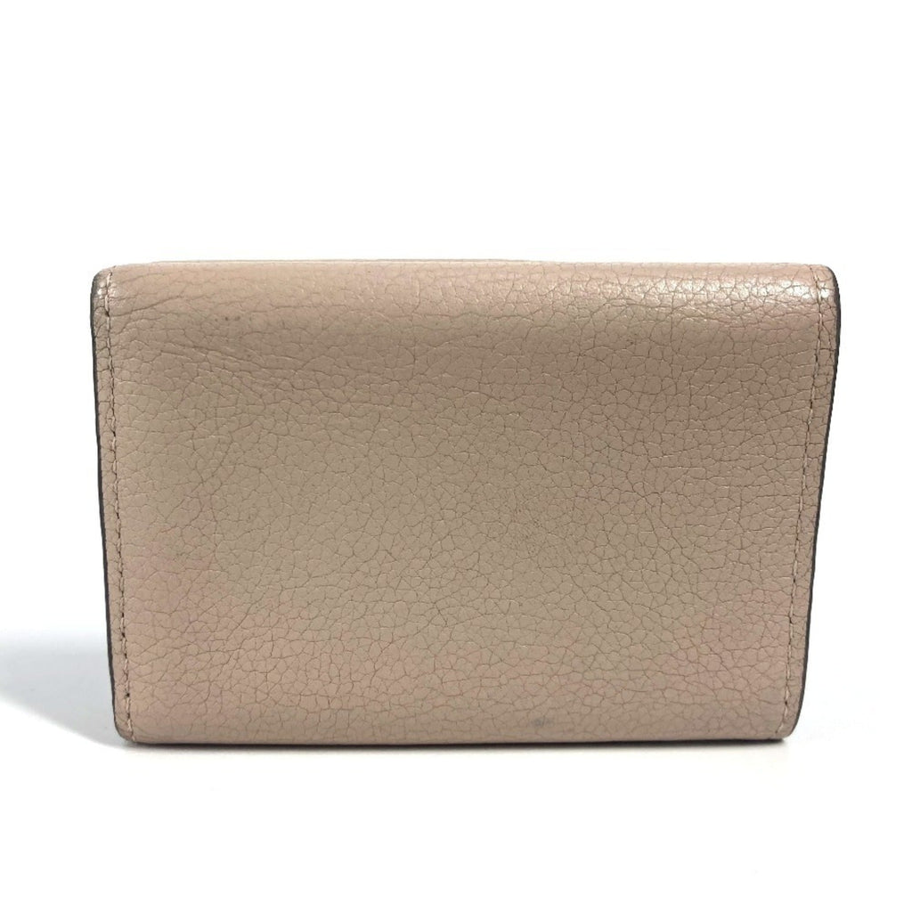 Louis Vuitton Beige Grayish Leather Wallet (Tri-Fold) (Pre-Owned)