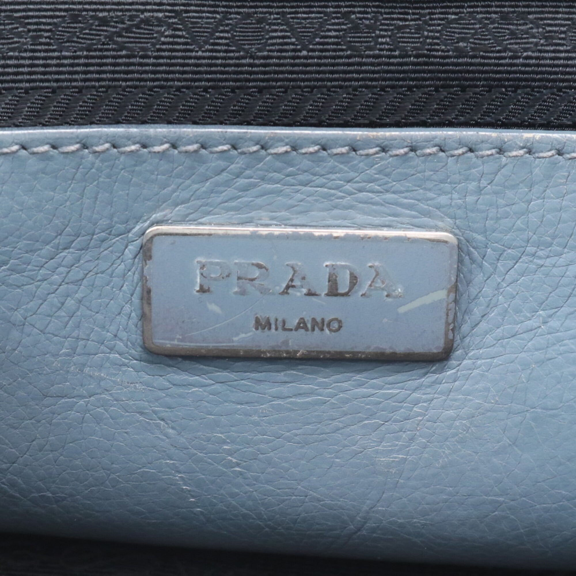 Prada Blue Leather Handbag (Pre-Owned)