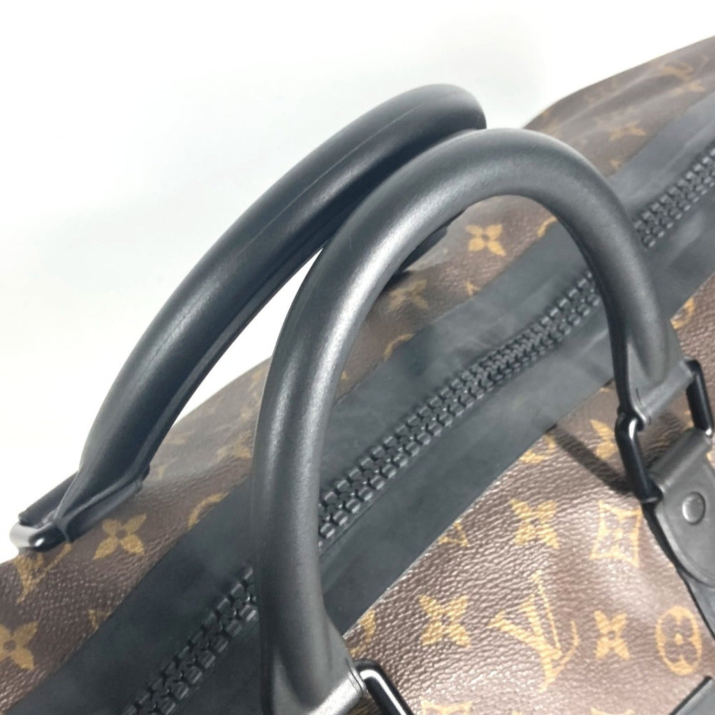 Louis Vuitton Black Brown Monogram Canvas Boston Bag (Pre-Owned)