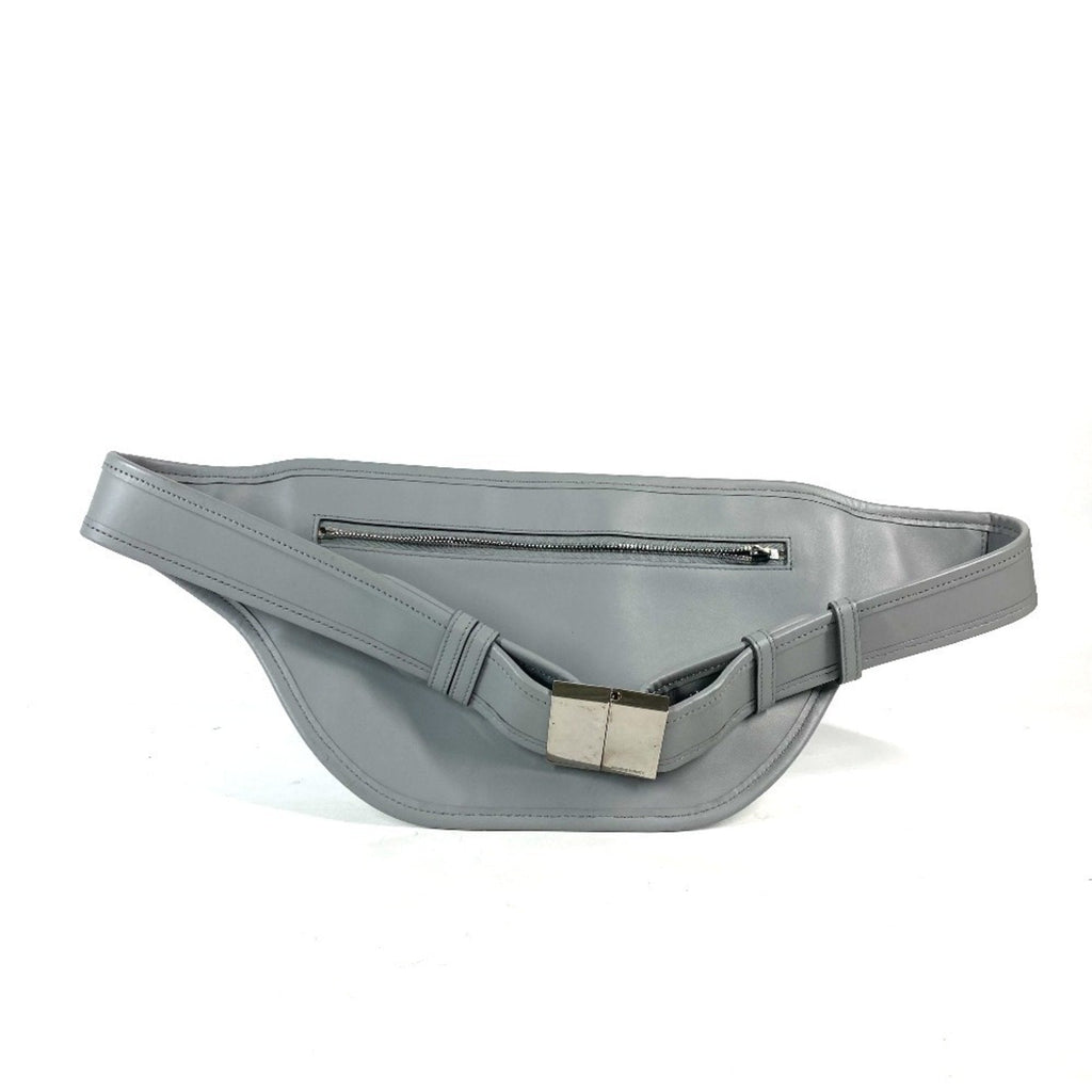 Burberry Gray Leather Fanny Pack (Pre-Owned)