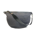 Gucci Diamante Black Gray Canvas Shoulder Bag (Pre-Owned)