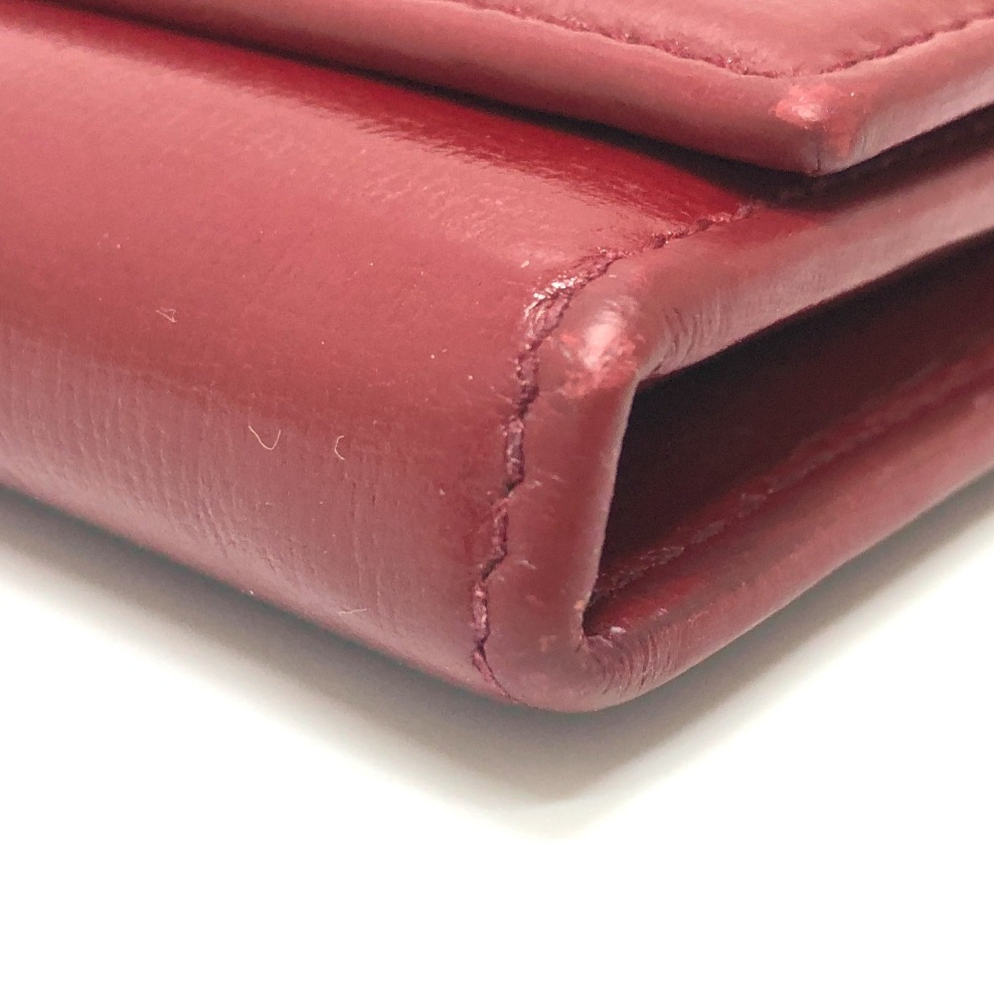 Gucci Red Leather Wallet (Bi-Fold) (Pre-Owned)