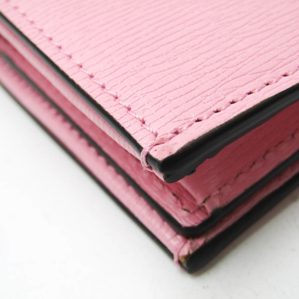 Gucci Multi-Color Pink Leather Wallet (Bi-Fold) (Pre-Owned)