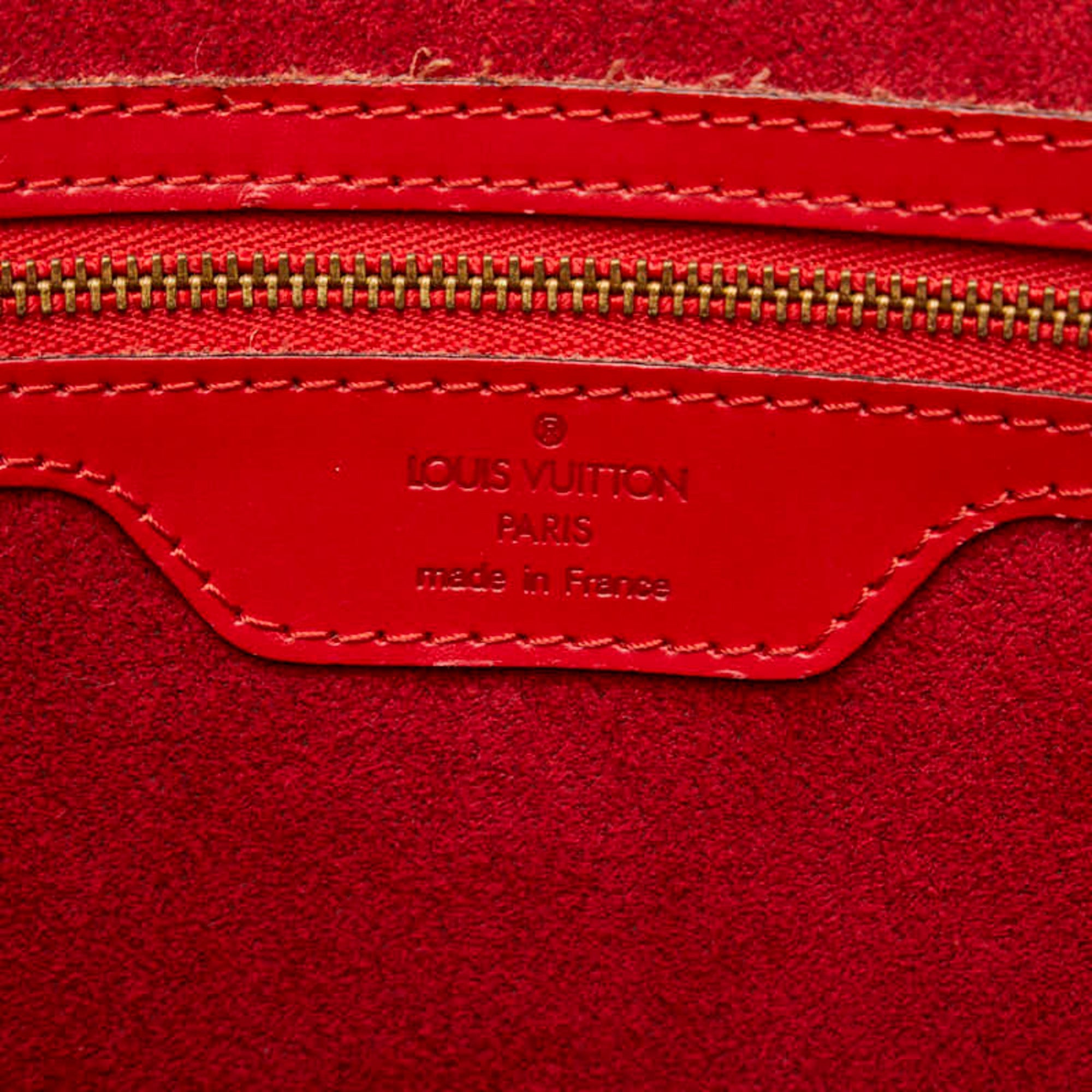 Louis Vuitton Castilian Red Leather Shoulder Bag Tote Bag (Pre-Owned)