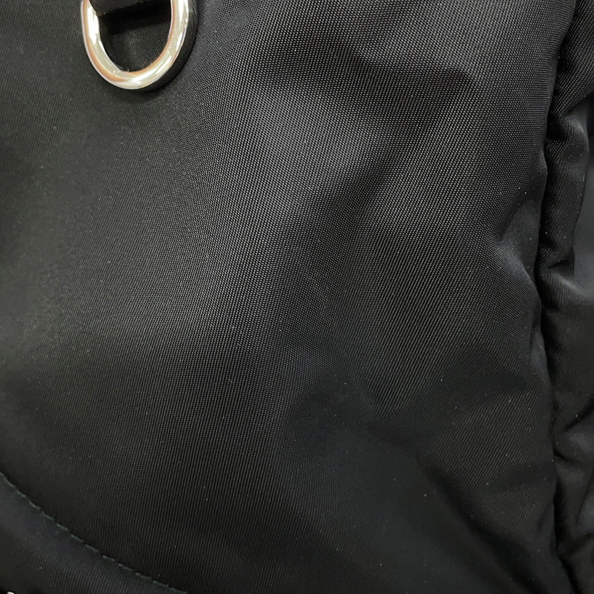 Prada Black Nylon Leather Backpack (Pre-Owned)