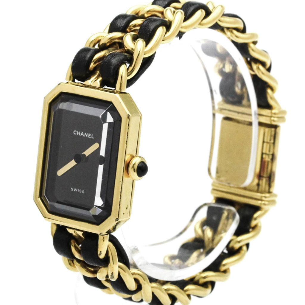 Chanel Premiere Rock Quartz Watch Plated Metal And Leather Watch (Pre-Owned)