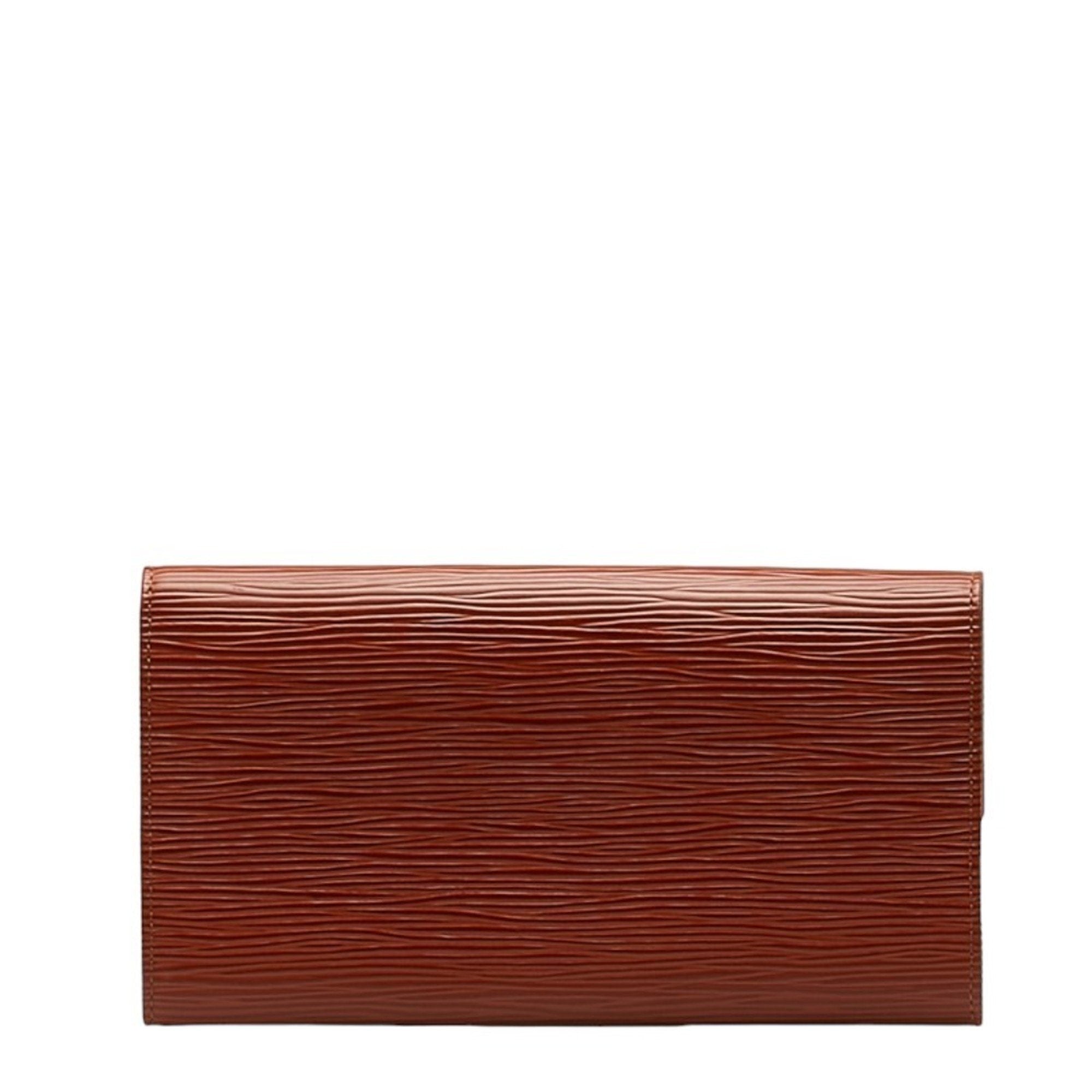 Louis Vuitton Epi Kenyan Brown Epi Leather Long Wallet (Bi-Fold) (Pre-Owned)