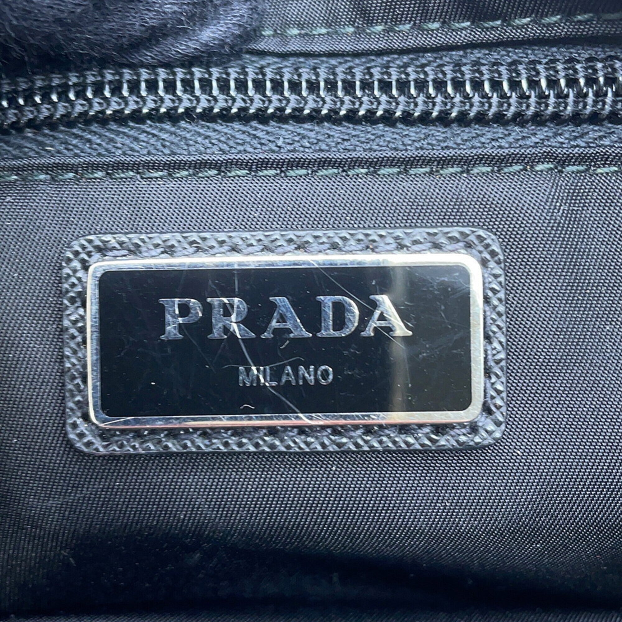 Prada Saffiano Black Nylon Sling Bag (Pre-Owned)