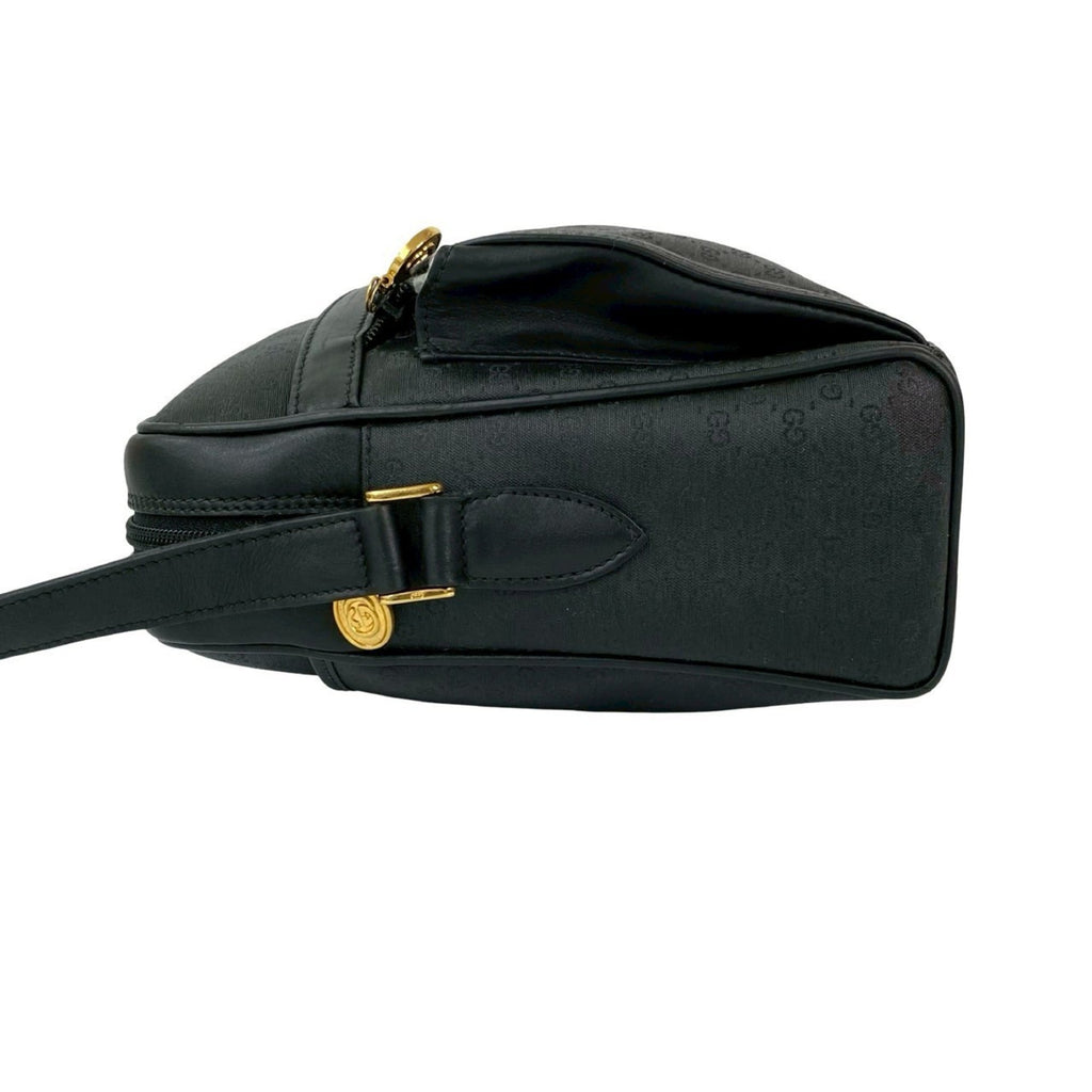 Gucci Black Leather Pvc Pochette Shoulder Bag (Pre-Owned)