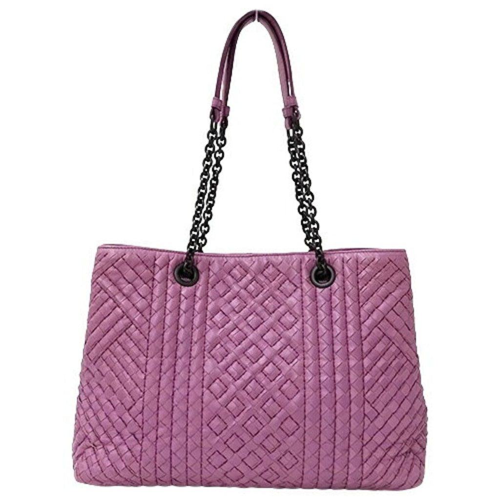 Bottega Veneta Pink Purple Leather Tote Bag (Pre-Owned)