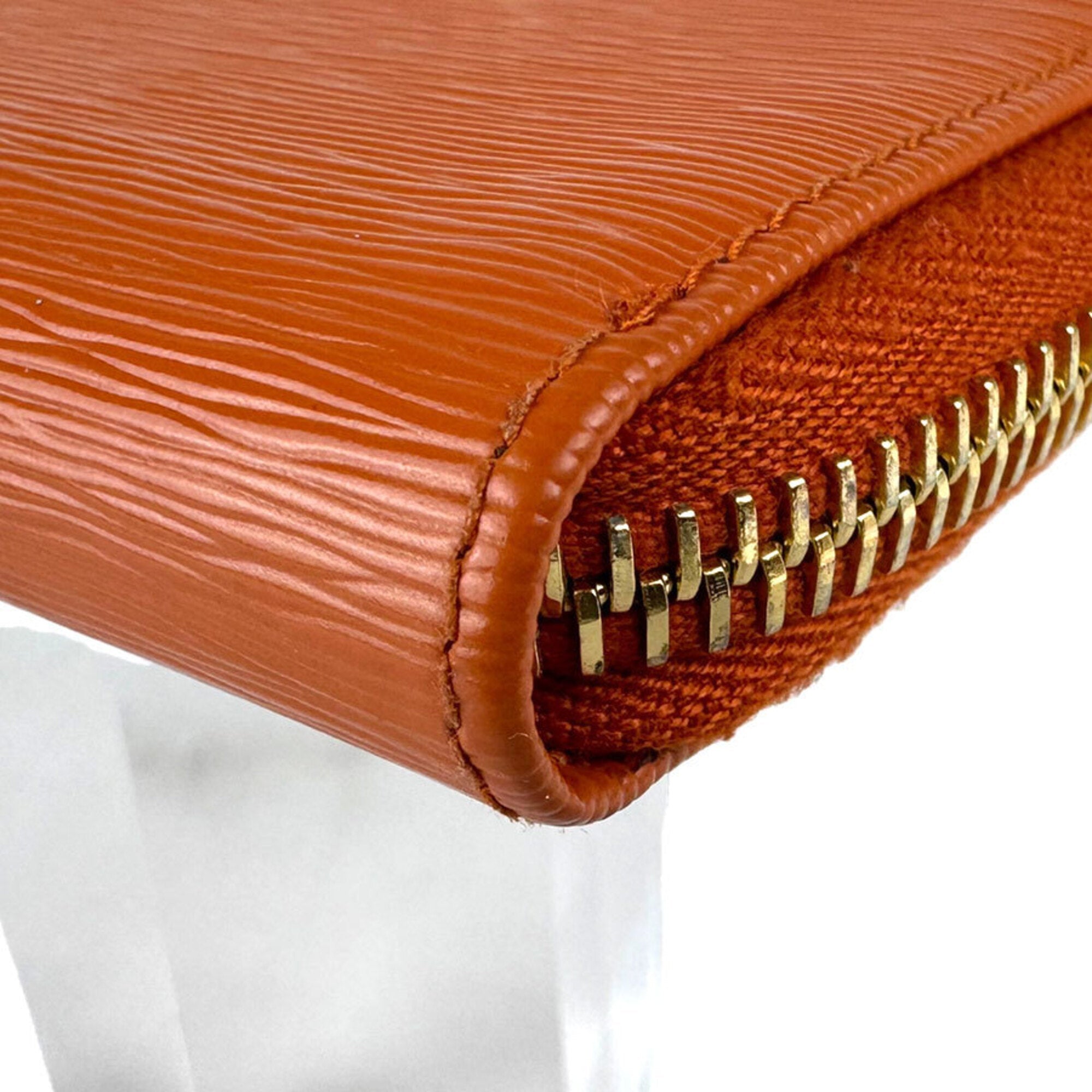 Prada Orange Leather Coin Purse/Coin Case (Pre-Owned)