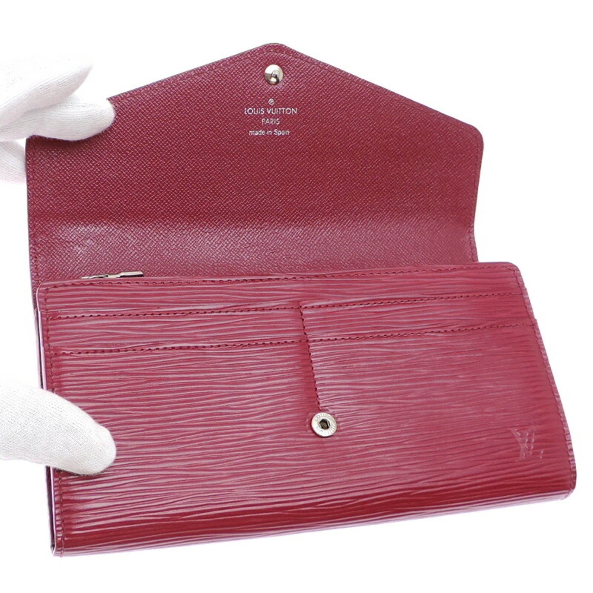 Louis Vuitton Fuchsia Pink Pink Epi Leather Long Wallet (Bi-Fold) (Pre-Owned)