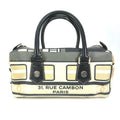 Chanel Black Yellow Pvc Boston Bag Handbag (Pre-Owned)