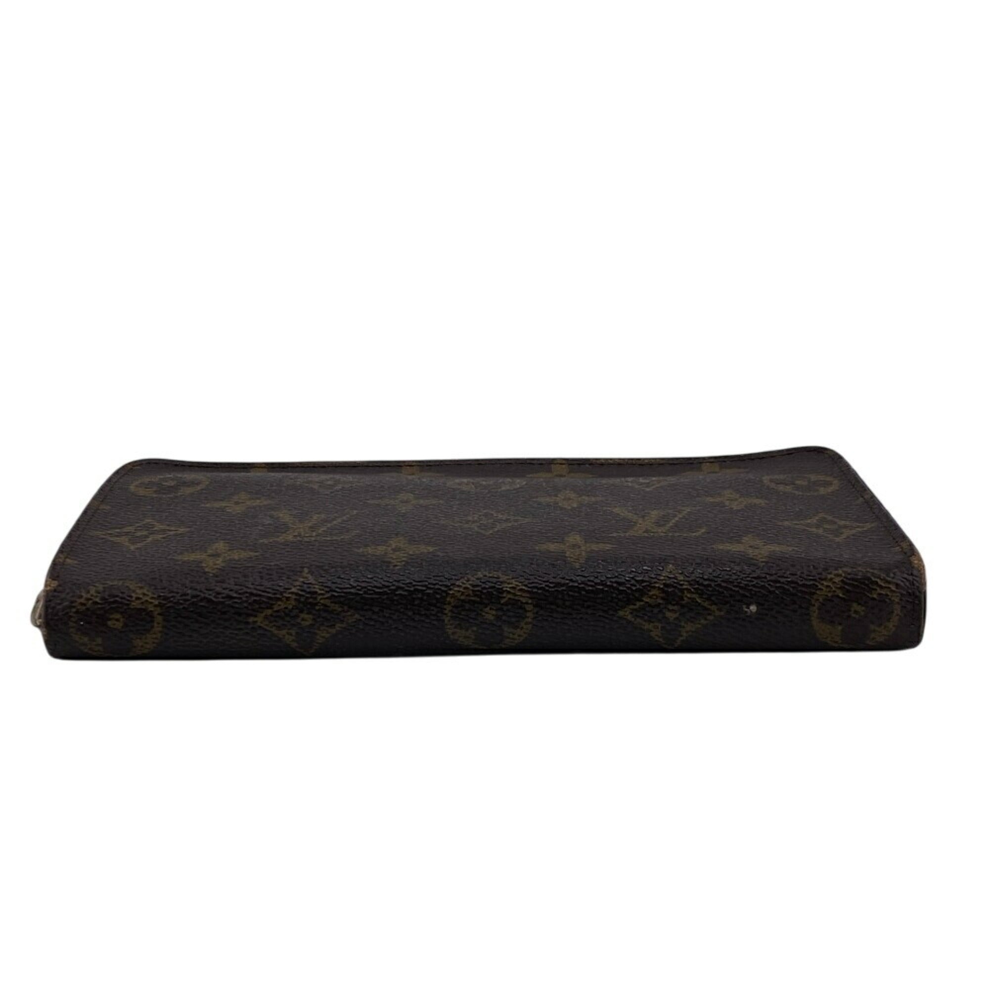 Louis Vuitton Monogram Brown Leather Long Wallet (Bi-Fold) (Pre-Owned)