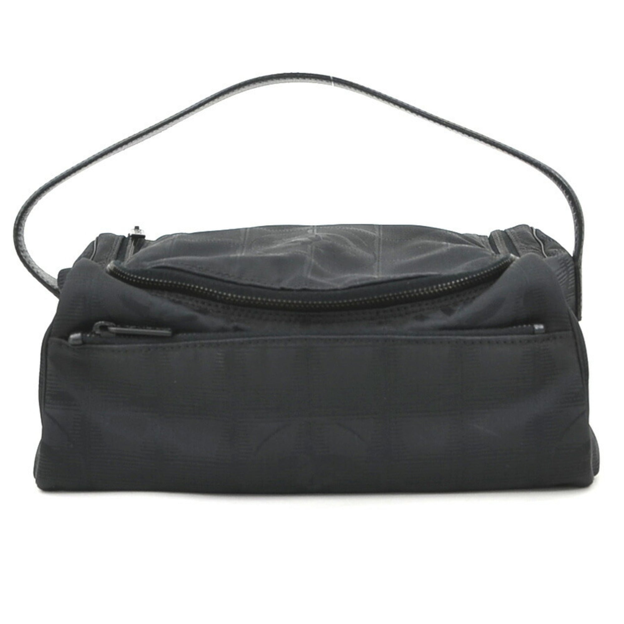 Chanel Black Nylon Jacquard Handbag Vanity Bag (Pre-Owned)