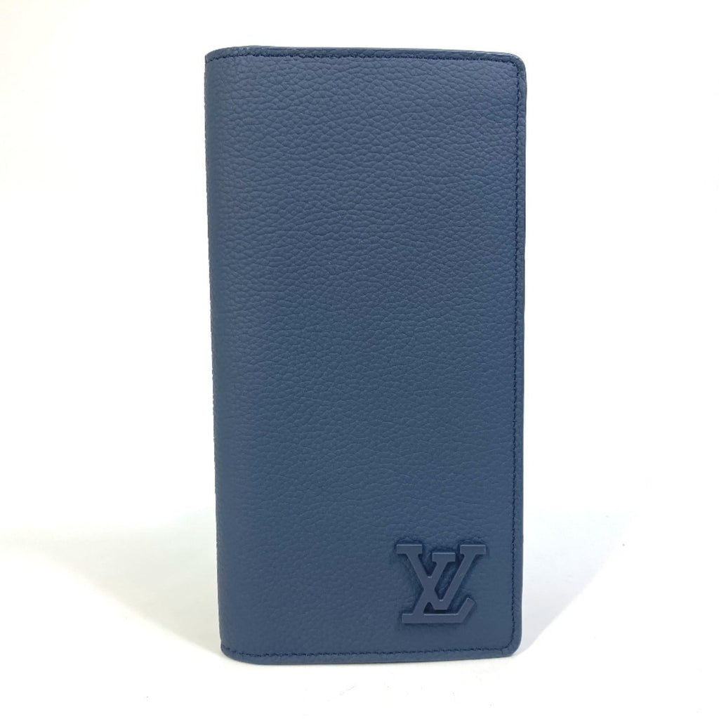 Louis Vuitton Navy Leather Long Wallet (Bi-Fold) (Pre-Owned)