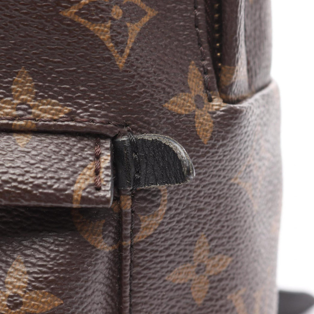 Louis Vuitton Black Brown Pvc Coated Canvas Leather Backpack (Pre-Owned)