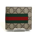 Gucci Beige Green Red Color Gg Supreme Leather Wallet (Bi-Fold) (Pre-Owned)