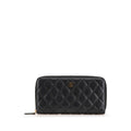 Chanel Black Grained Calfskin Long Wallet (Bi-Fold) (Pre-Owned)