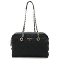 Prada Black Nero Nylon Leather Shoulder Bag (Pre-Owned)