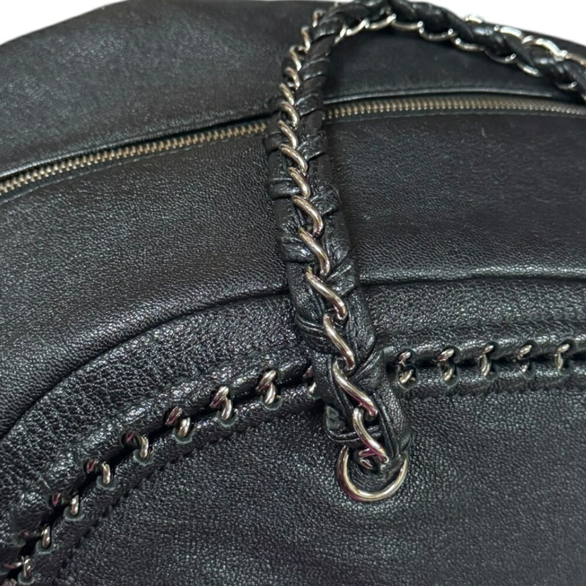 Chanel Black Leather Boston Bag (Pre-Owned)