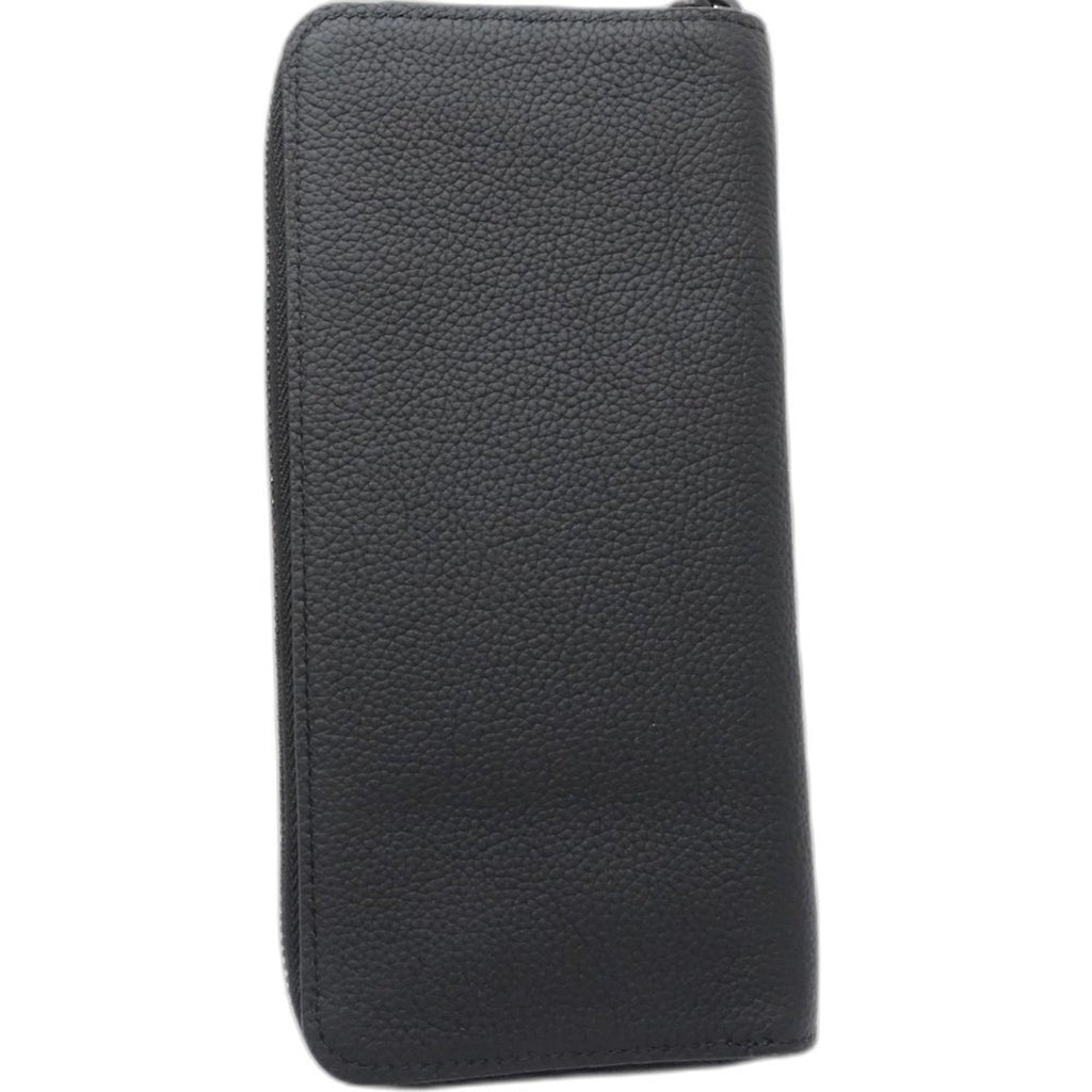 Louis Vuitton Noir Leather Long Wallet (Bi-Fold) (Pre-Owned)