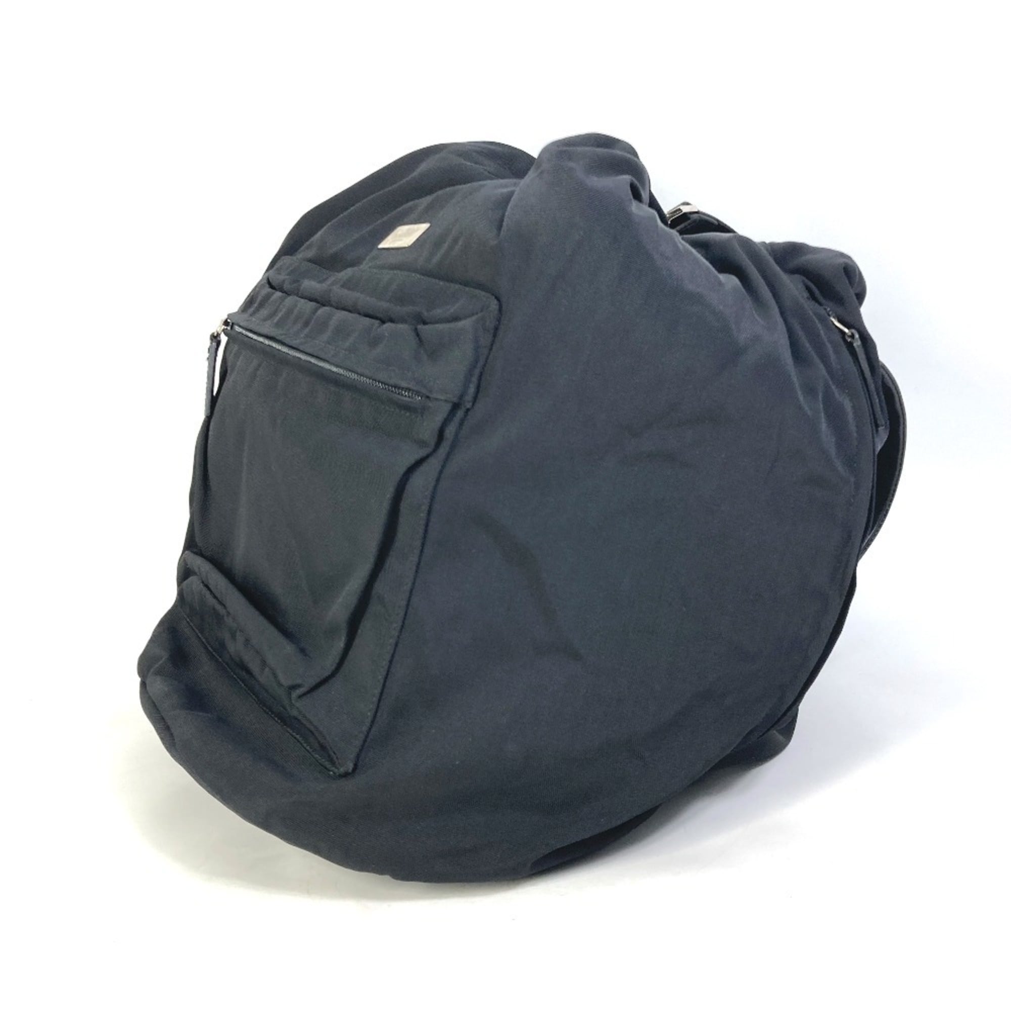 Gucci Black Nylon Leather Backpack (Pre-Owned)