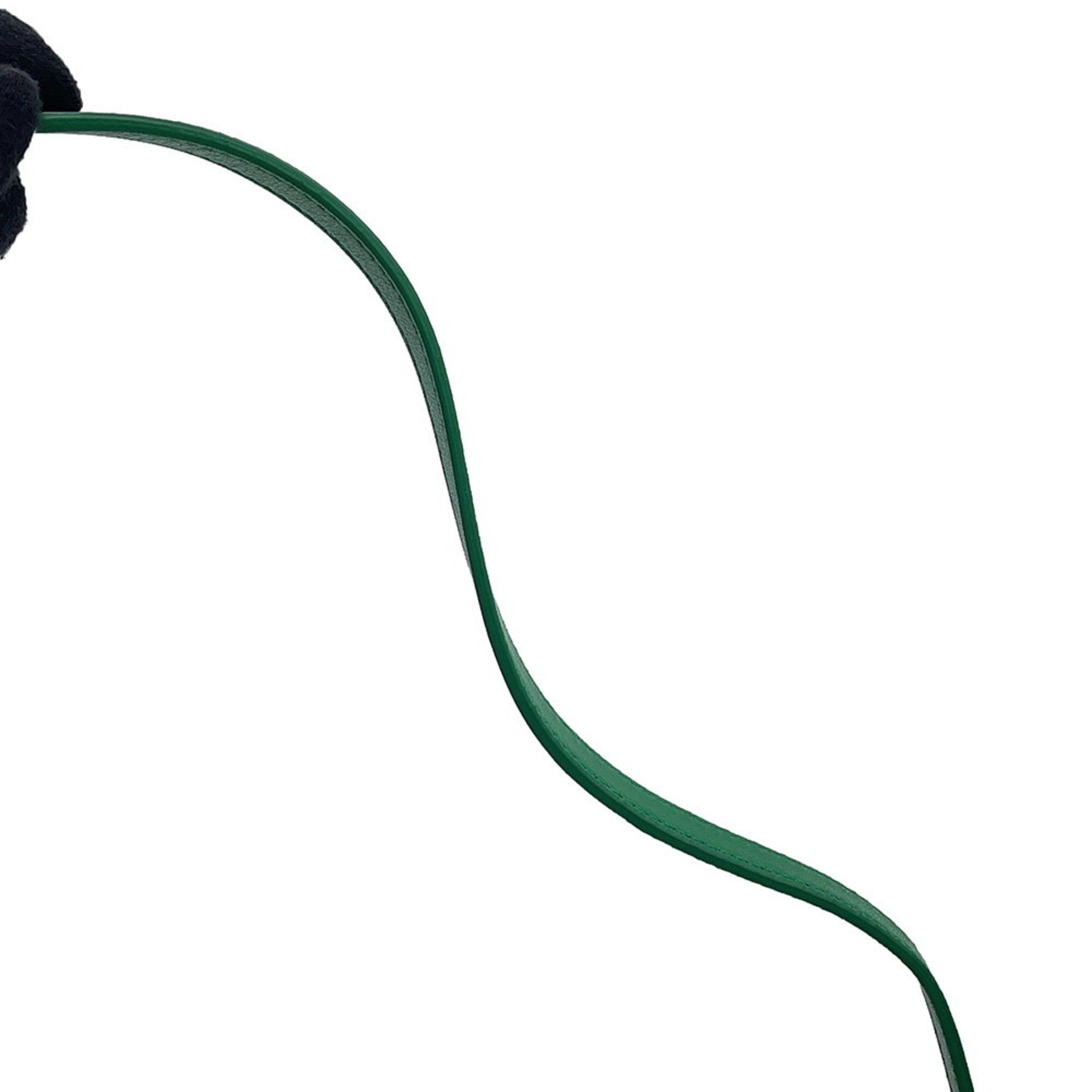 Prada Green Leather Handbag Shoulder Bag (Pre-Owned)