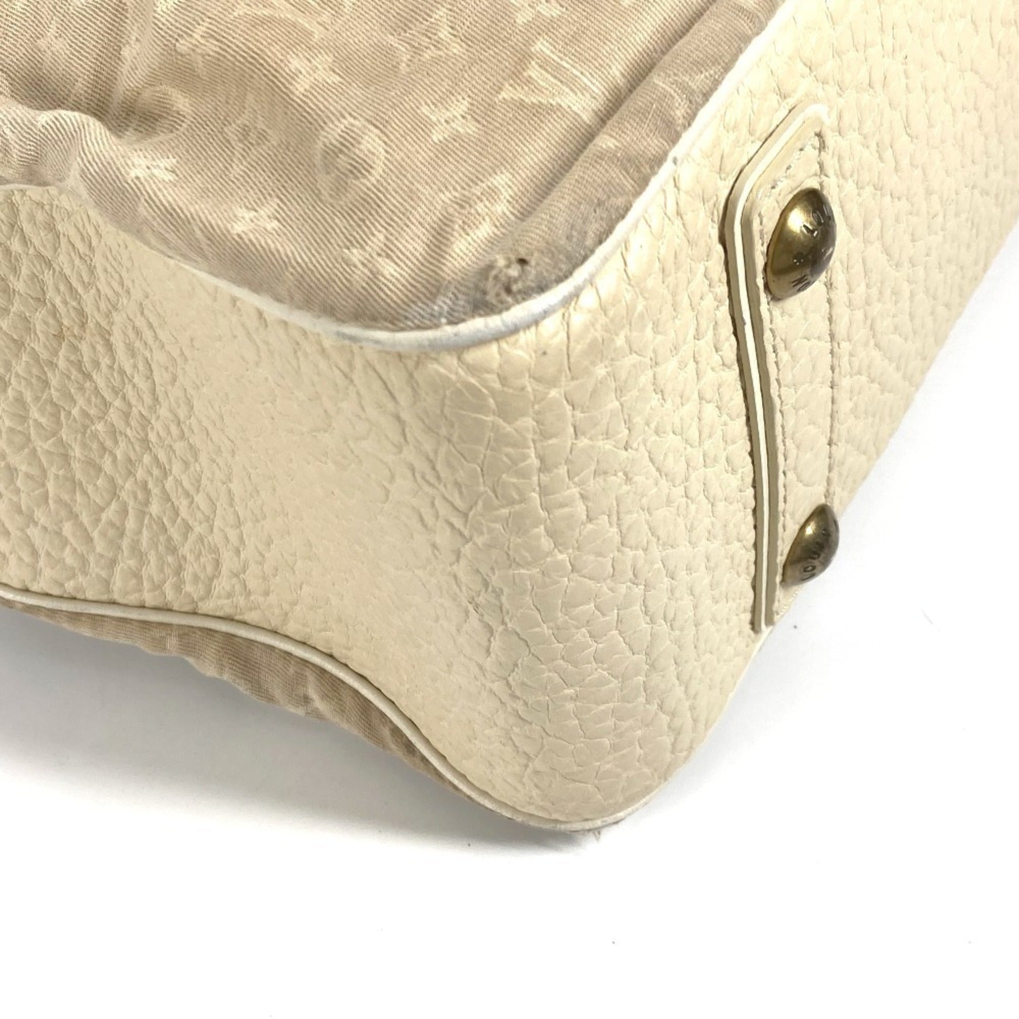 Louis Vuitton Monogram Mini Beige Gris Monogram Mini Boston Bag Handbag Shoulder Bag (Pre-Owned)