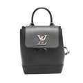 Louis Vuitton Black Noir Leather Backpack (Pre-Owned)