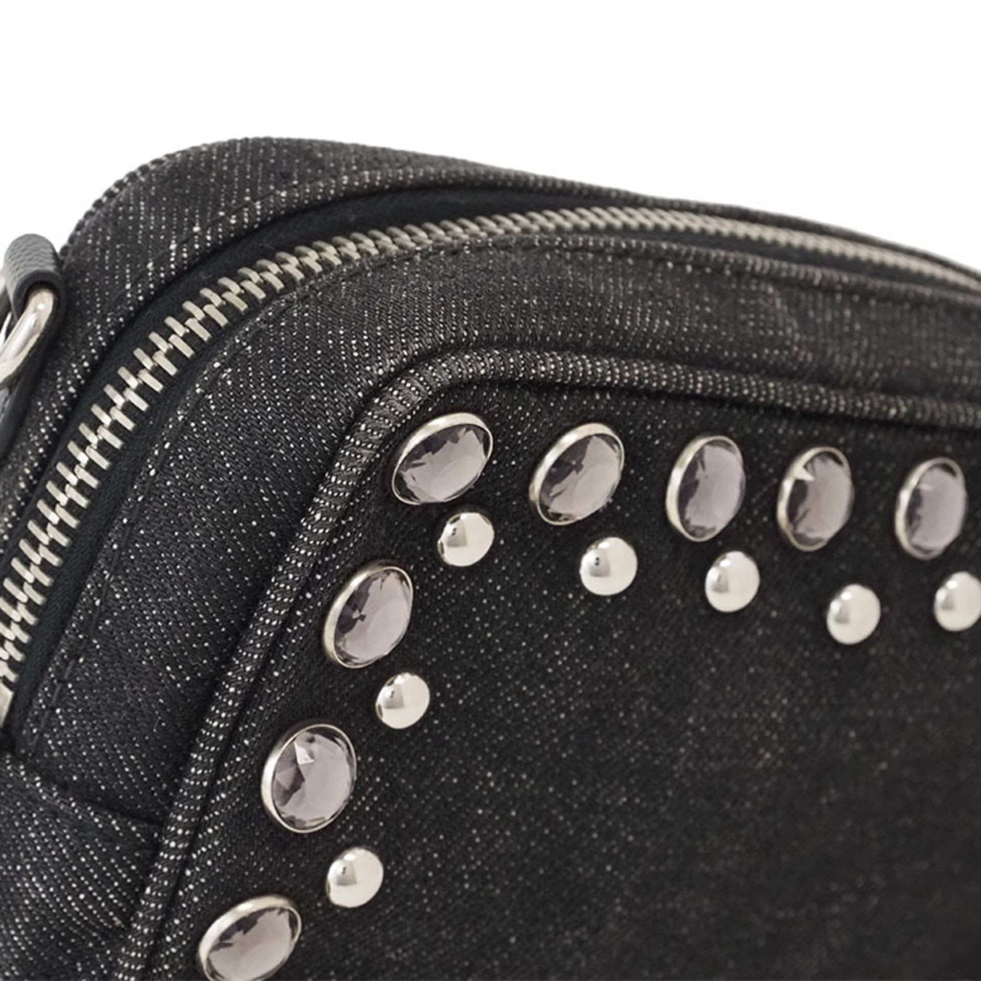 Prada Black Cotton Pochette Pouch Shoulder Bag (Pre-Owned)