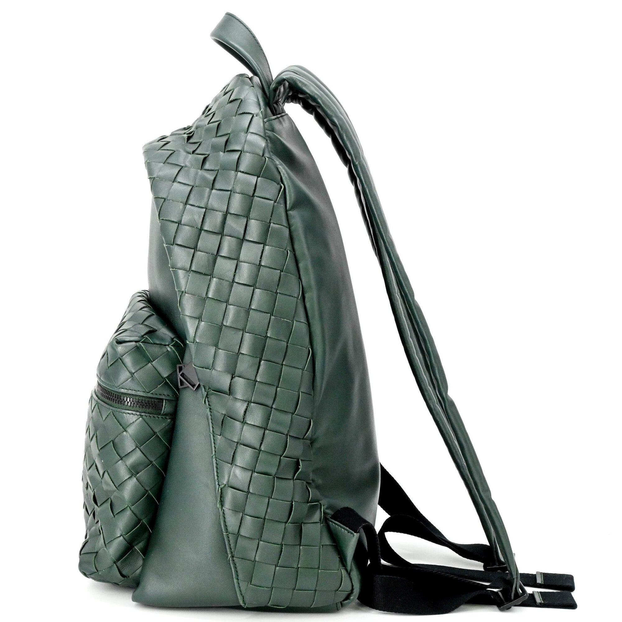 Bottega Veneta Green Intrecciato Backpack (Pre-Owned)