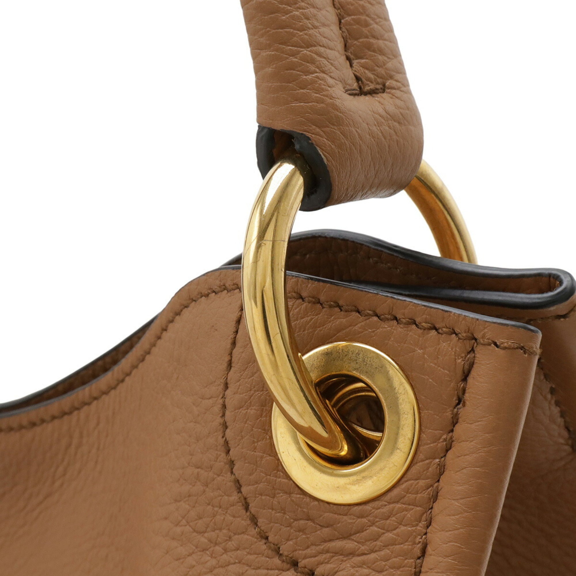 Prada Camel Leather Shoulder Bag (Pre-Owned)