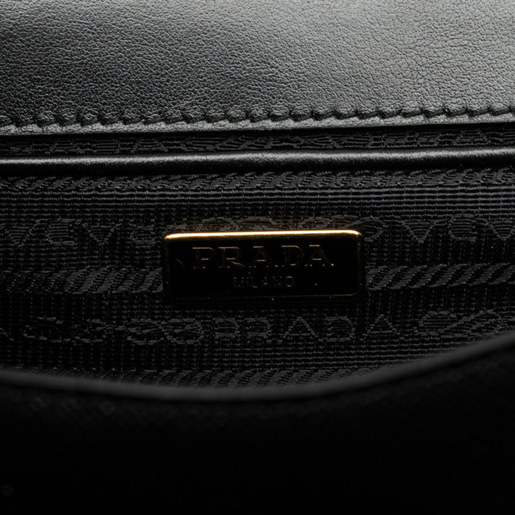 Prada Black Leather Shoulder Bag (Pre-Owned)