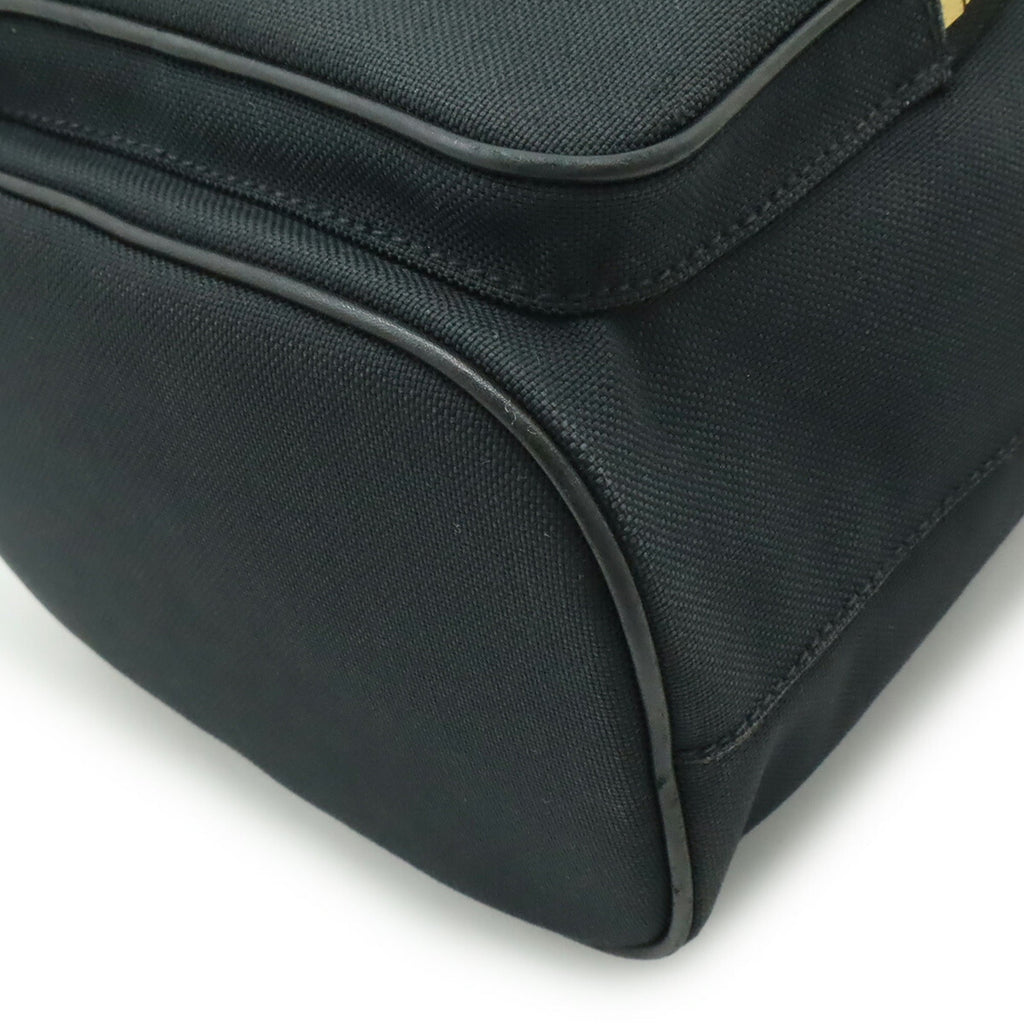 Prada Black Nero Canvas Handbag Shoulder Bag (Pre-Owned)
