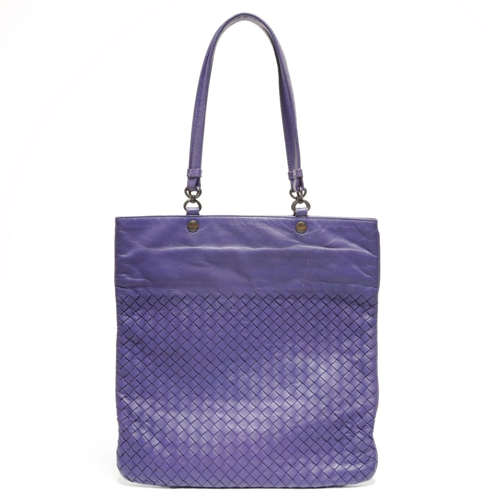 Bottega Veneta Intrecciato Purple Intrecciato Shoulder Bag (Pre-Owned)