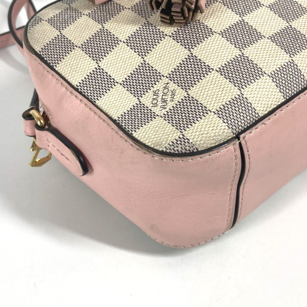 Louis Vuitton Pink White Damier Azur Pochette Shoulder Bag (Pre-Owned)