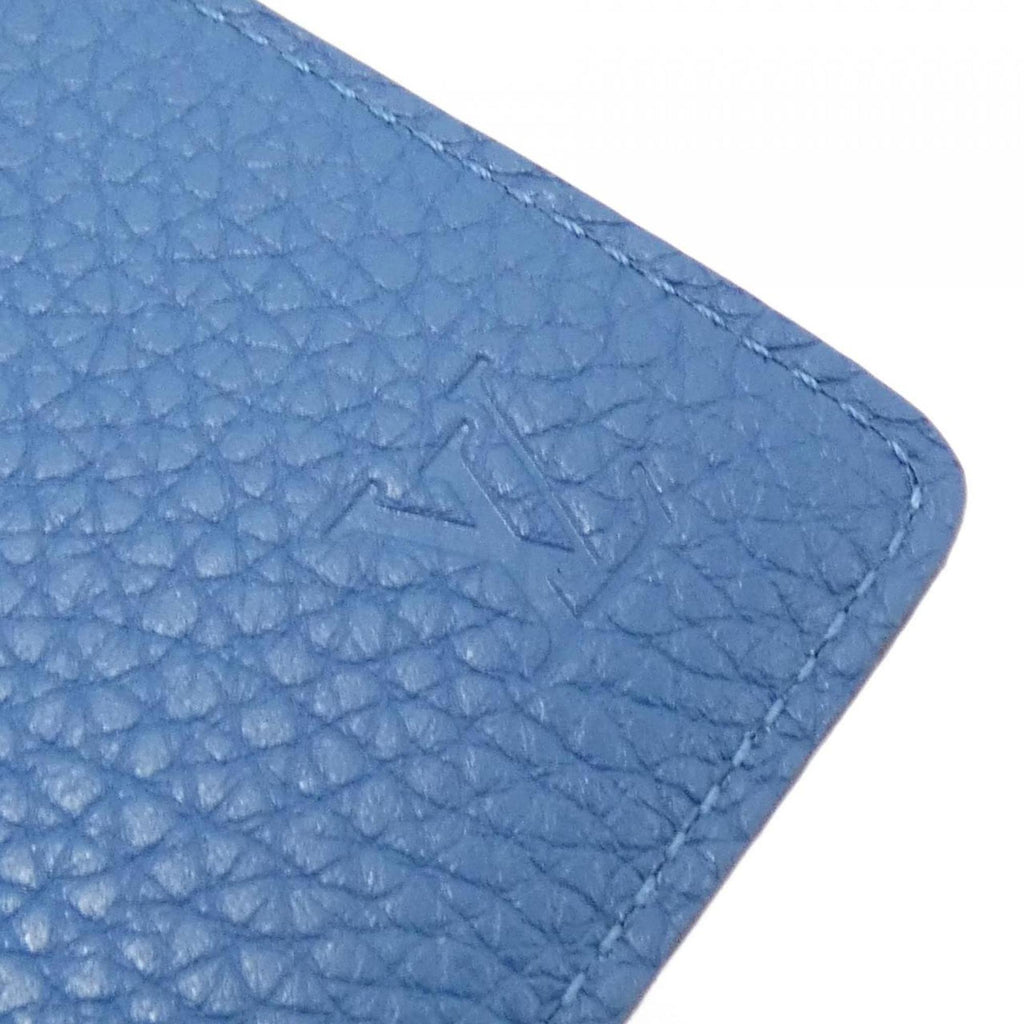 Louis Vuitton Blue Leather Long Bill Wallet (Bi-Fold) (Pre-Owned)