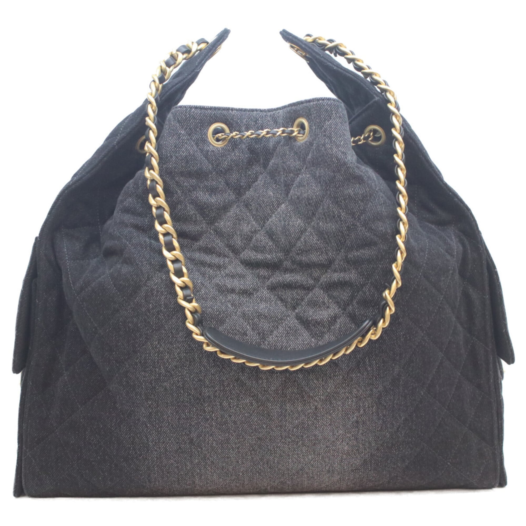 Chanel Black Denim Shoulder Bag (Pre-Owned)