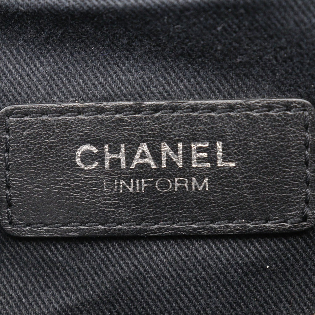 Chanel Black Leather Fanny Pack Sling Bag (Pre-Owned)