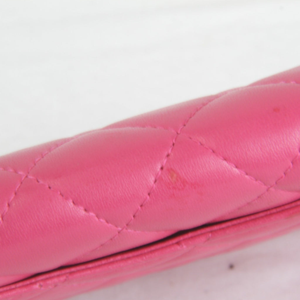 Chanel Pink Leather Wallet (Bi-Fold) (Pre-Owned)