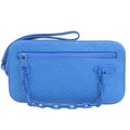 Louis Vuitton Blue Leather Clutch Bag Pochette (Pre-Owned)