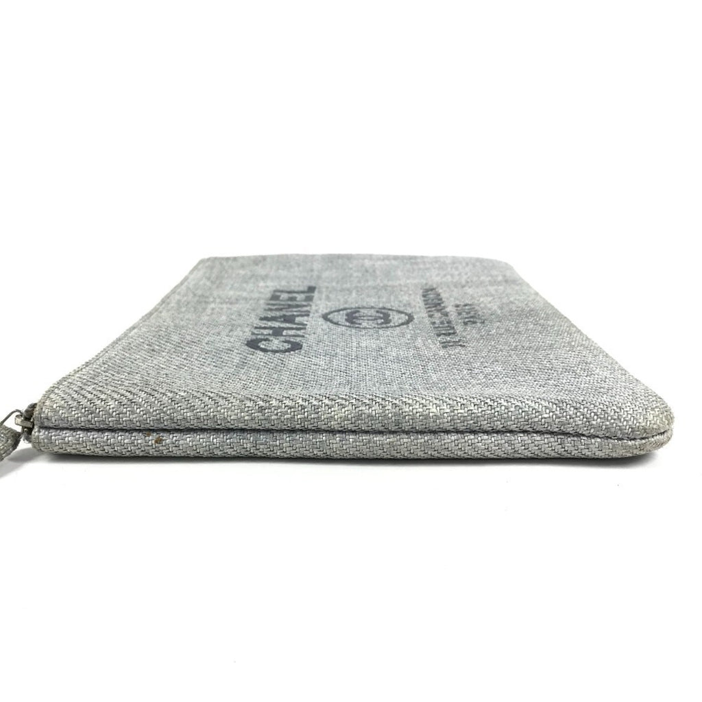 Chanel Blue Canvas Clutch Bag Pouch (Pre-Owned)
