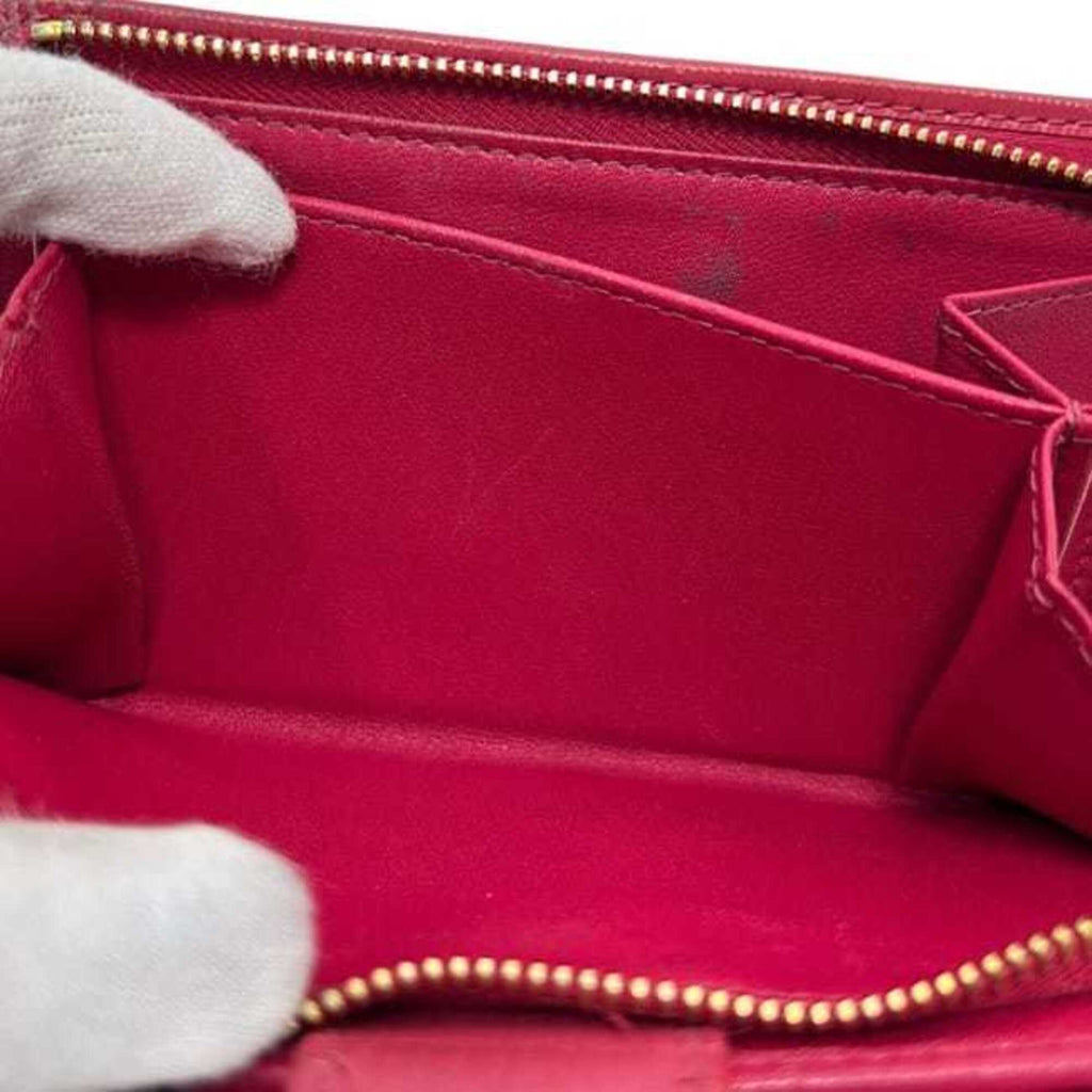 Prada Peonia Pink Leather Wallet (Bi-Fold) (Pre-Owned)