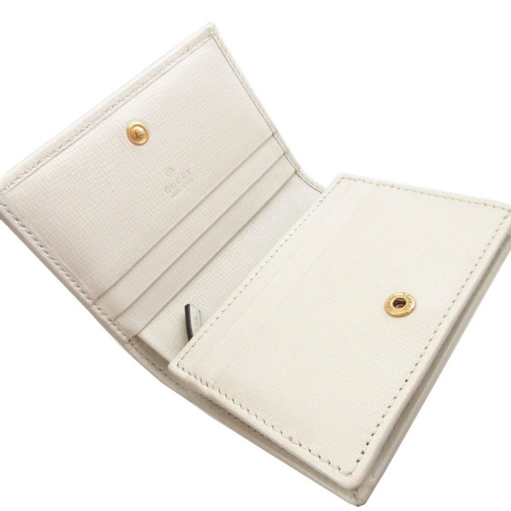 Gucci Beige White Gg Supreme Leather Wallet (Bi-Fold) (Pre-Owned)