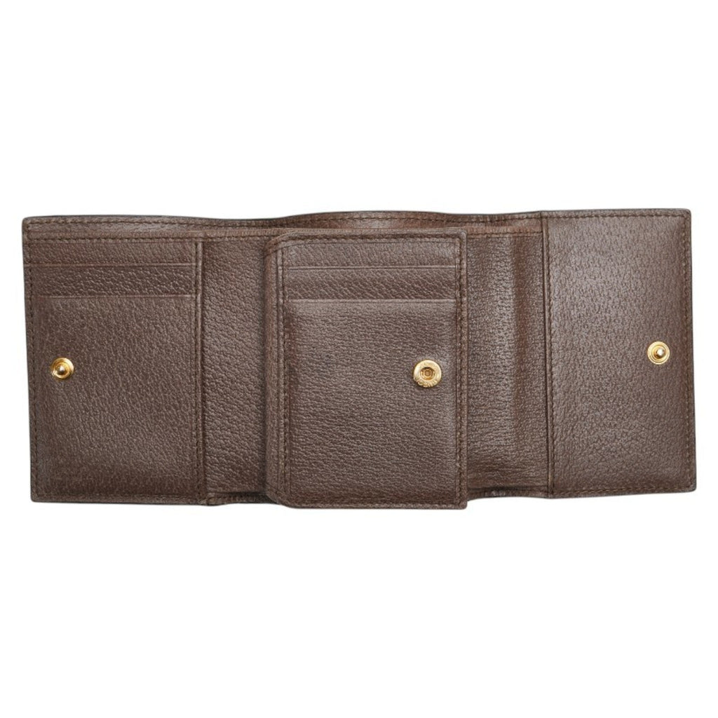 Gucci Brown Pvc Leather Wallet (Tri-Fold) (Pre-Owned)