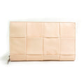 Bottega Veneta Beige Leather Long Wallet (Bi-Fold) (Pre-Owned)