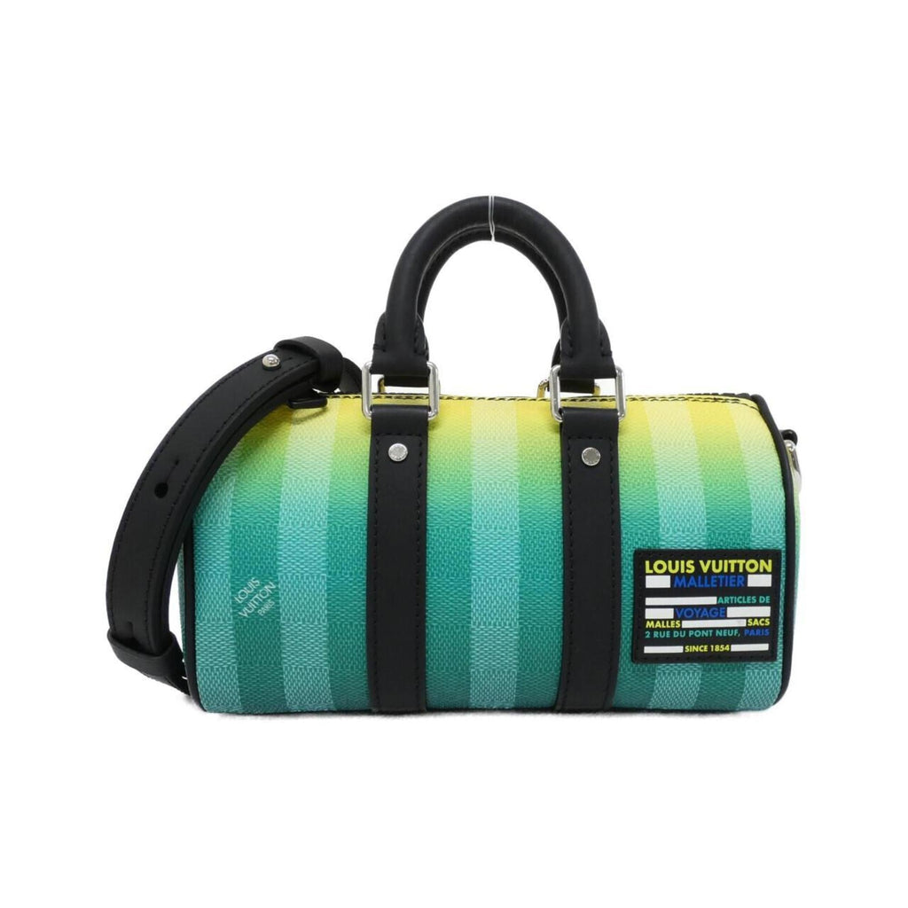Louis Vuitton Vert Coated Canvas Boston Bag (Pre-Owned)