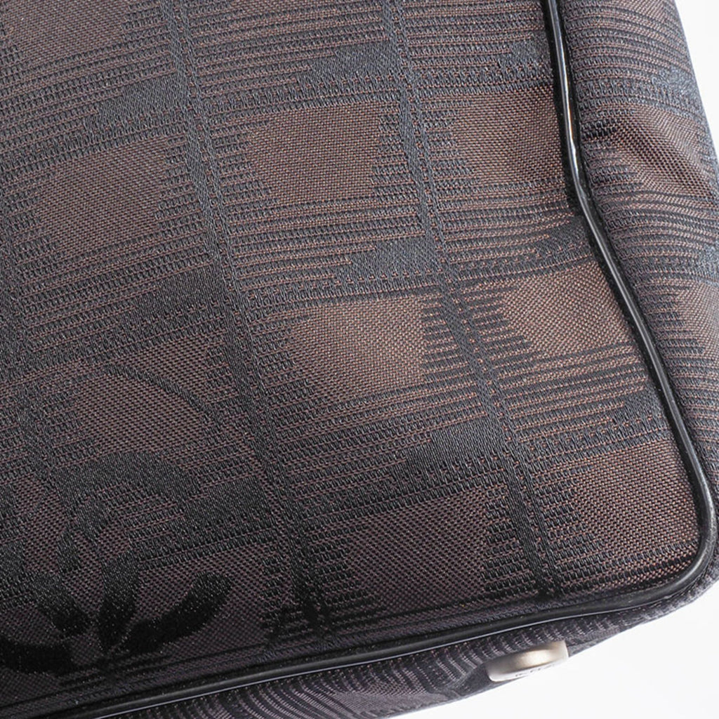 Chanel New Travel Line Brown Jacquard Leather Tote Bag (Pre-Owned)